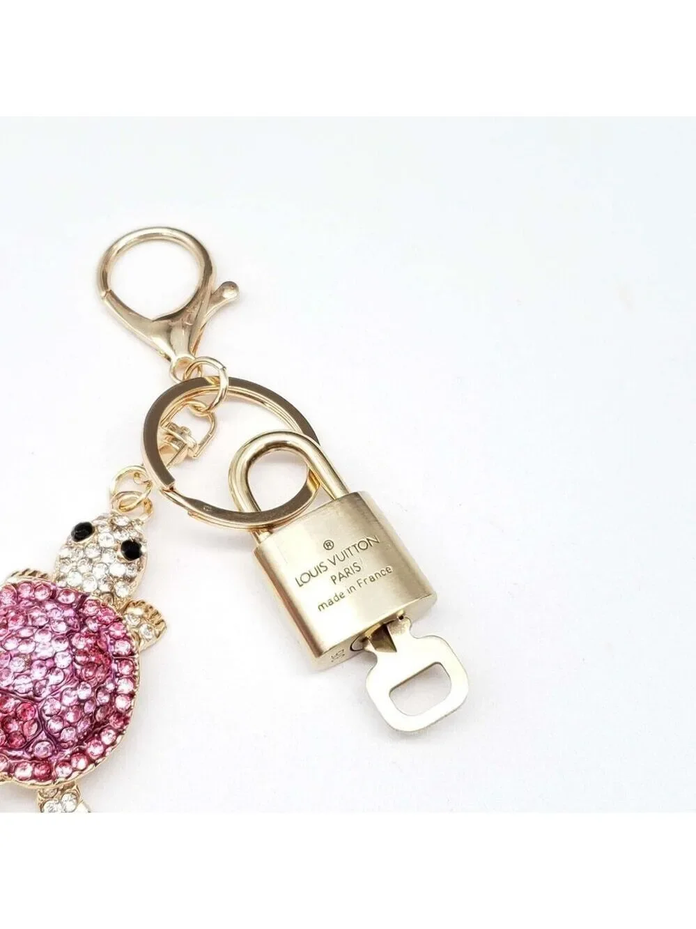 Louis Vuitton Gold Lock 🔒 Authentic LV Key + Unbranded Turtle Bag Charm